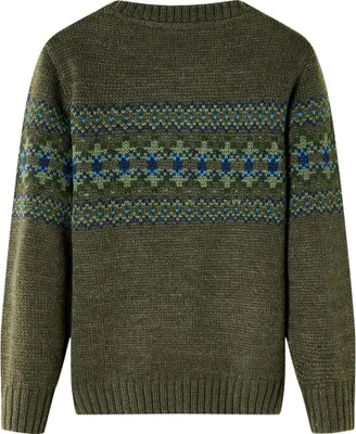 Produktbild von vidaXL Kinderpullover Gestrickt Khaki 104