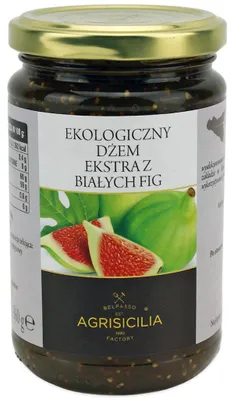 DŻEM EKSTRA Z BIAŁYCH FIG BIO 360 g - AGRISICILIA