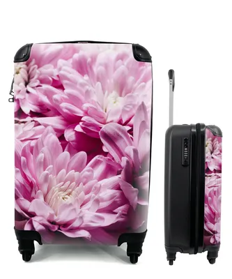 Produktbild von MuchoWow® Koffer Handgepäck Trolley Rollkoffer Kleine Reisekoffer mit 4 Rollen - Blumen - Rosa - Natur - Cabin Size < 55x40x23 cm & 55x40x20 cm - Fotokoffer - Kabinenkoffer - Boardgepäck - Reise-Box - Reisekoffer - Reisegepäck - Koffer mit Bild - Trolley für Kinder
