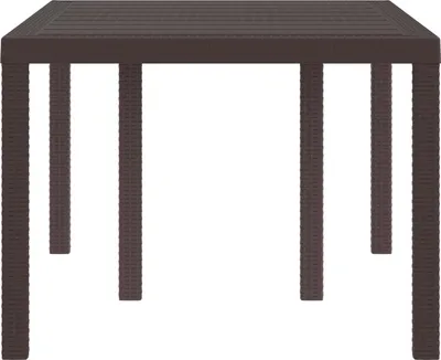 Obrázok produktu pre vidaXL Záhradný stôl hnedý 150 x 100 x 73 cm polyratan