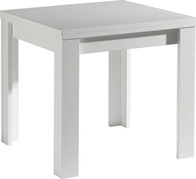Produktbild von Kulissentisch >Monzi< (ausziehbar bis 136cm) in weiß matt - 80(136)x78x80cm (BxHxT)