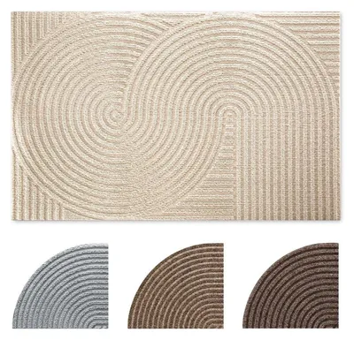 Productafbeelding van Binnen- en buitenmat, 70x120 cm, antislip, machinewasbaar, beige