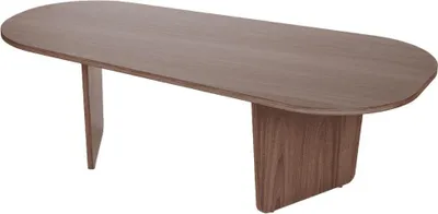 Zdjęcie produktu dla Stolik kawowy z zaokrąglonym blatem, długość 130 cm - AMÉLIA