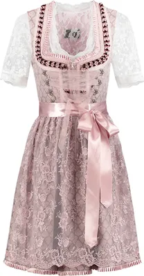 Produktbild von Dirndl Deluxe Oudroze-Taupe, Kanten Schürze 46