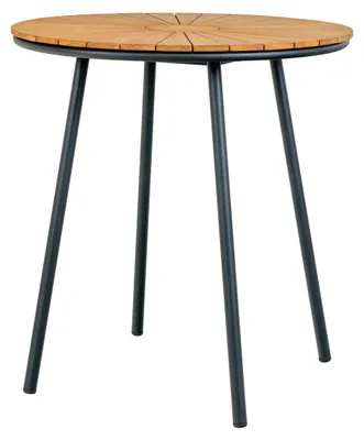 Immagine prodotto di Tavolo Bistrot Cleveland Teak Naturale con Gambe Nere — Ø70×74 cm