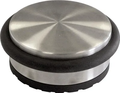 Produktbild von HSI Türstopper flach Ø 9,5 x 4 cm Edelstahl-Optik