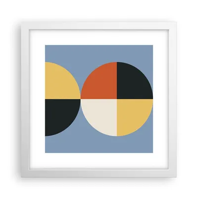 Produktbild von Gerahmtes Poster - Weißer Rahmen - Stück Geometrisch Rad - 30x30 cm - Wand Bild - Wanddeko - Wandbilder - Kunstposter - Wandposter - Bilderrahmen - Bilder - Kunstdruck - P2WAC30x30-4771