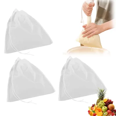 3 Filterbeutel 30x45 cm, 100 Mikron Nylon für Bier, Saft, Wein