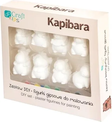 Produktbild von DIY-Set zum Bemalen: Gipspuppen im Kapibarra-Design