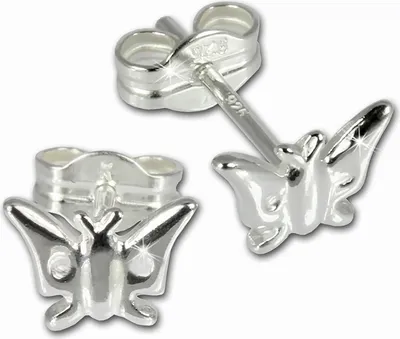 Produktbild von SilberDream Ohrstecker für Damen 925 Silber Schmetterling Ohrringe 6mm SDO516