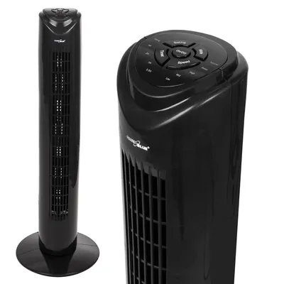 Immagine prodotto di Ventilatore a Torre 82 cm con Telecomando Oscillante 80° 3 Velocità 3 Modalità Timer 7,5 Ore 45W Silenzioso Raffrescatore per Casa e Ufficio