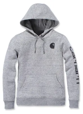 Produktbild von Carhartt Clarksburg Logo Damen Hoodie Farbe: Grau, Grösse: S