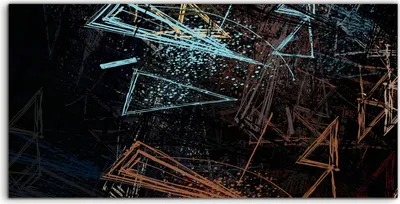Produktbild von Coloray Glasbild 140x70  Wandbild Glasbilder Kunstdruck Wohnkultur abstrakte Dreiecke