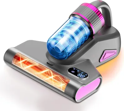 Produktbild von Milbensauger mit 70°C Heißluft & UV-C Licht, Anti-Milben-Staubsauger kabellos, HEPA-Filter, Milben Hand-Staubsauger für Allergiker, Polster & Betten
