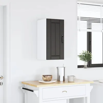 Image de vidaXL Armoire de cuisine suspendue Lucca Noir Matériau dérivé du bois