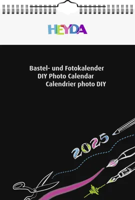 Produktbild von Bastelkalender A4 schwarz/schwarz 2025