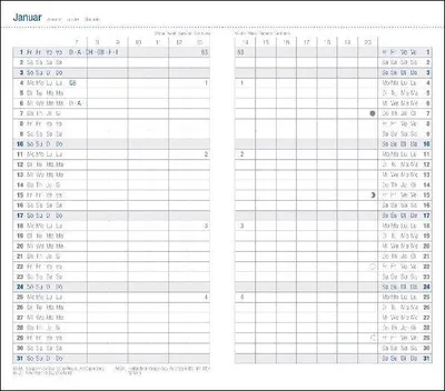 Produktbild von Leporello, schwarz Kalender 2027