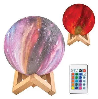 Zdjęcie produktu dla Lampka nocna księżyc 15cm, 16 kolorów