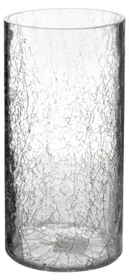 Produktbild von Glasvase SERENITE mit Rissstruktur, 15x15x30 cm