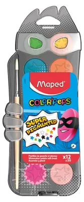 Immagine prodotto di Scatola di colori opachi in cartoncino COLOR'PEPS, 12 colori