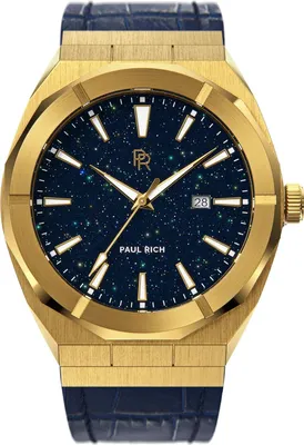 Obrázok produktu pre Pánske hodinky Paul Rich Star Dust Gold Leather 45 Auto