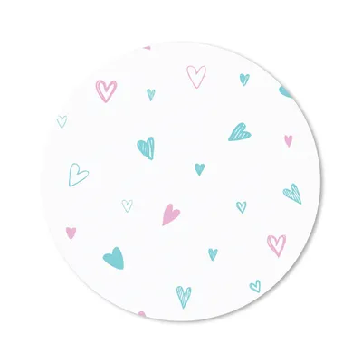 Produktbild von MuchoWow® Mauspad Mousepad Herzen - Muster - Pastell 40x40 cm - Mousepads - Maus Mat - Pad - Mausunterlage - Schreibtisch Accessoires