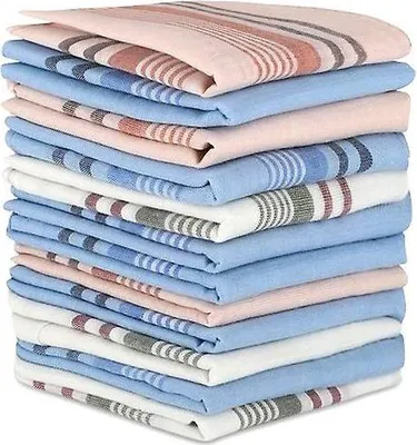 Produktbild von Classic Designs 12er-Pack Herren-Taschentücher aus Baumwolle in zufälligen Farben, Taschentücher-Set, weiches Einstecktuch, tolles Geschenk zum Vatertag