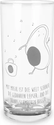 Produktbild von Mr. & Mrs. Panda Tumbler Avocado Tanzen 200 ml - Transparent - Geschenk, Glas, Musik, Urlaub, Wasserglas, Party, Cocktailglas, Trinkglas, Singen, Longdrinkglas