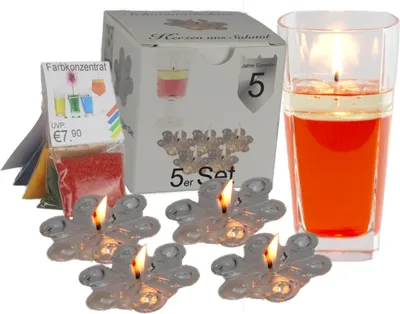 Produktbild von 5x Kerzen selber machen mit Salatöl transparent