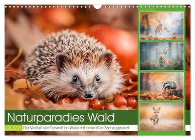 Produktbild von Naturparadies Wald (Wandkalender 2027 DIN A3 quer), CALVENDO Monatskalender