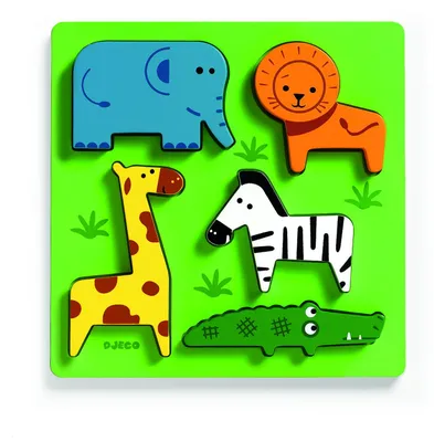 Obrázek produktu pro Djeco Dřevěné puzzle Incrocodible 5 dílků