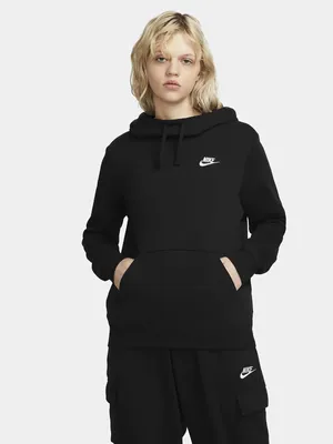 Produktbild von Nike W Nsw Club Flc Fnl Hoodie Std Black/White Xs