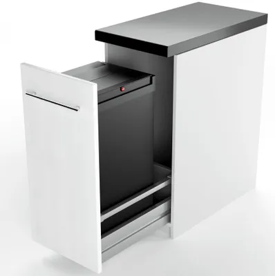 Produktbild von Hailo Wertstoffbox Einbau ab 40cm Schublade Mülleimer Schwingdeckel