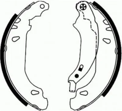Produktbild von ABE Bremsbackensatz Trommelbremse Hinten für RENAULT CLIO II (BB0/1/2, CB0/1/2) C0R016ABE
