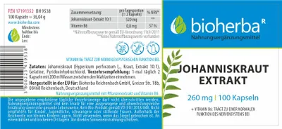 Produktbild von Bioherba | St. John's Wort 260 mg