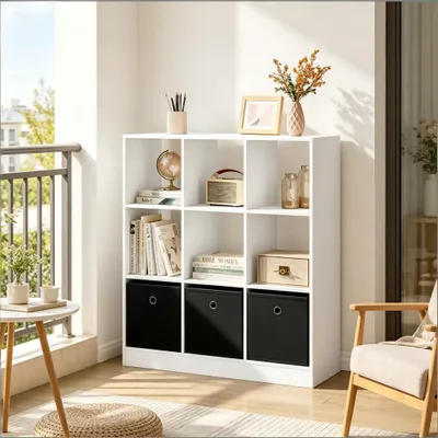 Produktbild von Geräumiges Würfelregal,Bücherregal,Freistehendes Lageregal,Sideboard im Wohnzimmer,Küchenregal,Ablage Regal (nur Regal)
