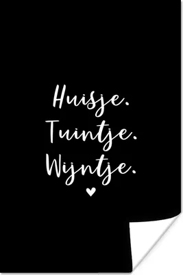 Produktbild von MuchoWow® Poster Haus, Garten, Wein - Zitate - Text - Wein - Haus 120x180 cm - Kunstposter