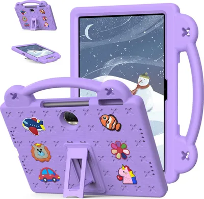 Produktbild von Schutzhülle für Honor Pad 9 2023 12.1" Niedliche Hülle für Kinder, Stoßfest mit Griff und Ständer Lila