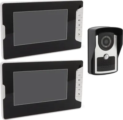 Image de Video Intercom Doorbell Smart Dual Monitor Electronic Doorbell 16 Bells Night Vision Infrared Camera for Home