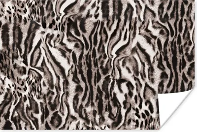 Produktbild von MuchoWow® Poster Panther Druck - Braun - Abstrakt 180x120 cm - Fotoplakat