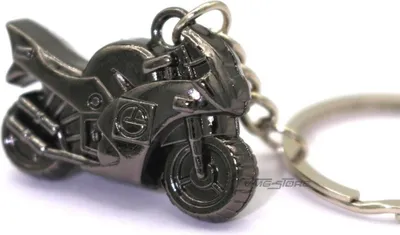 Produktbild von Motorrad Schlüsselanhänger – Black Chrom, hochwertig beschichtet, Mini Design S014