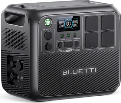 Produktbild von Solarspeicher BLUETTI AC200L Stromerzeuger, 2048Wh LiFePO4 mit 4 2400W AC Ausgängen, Solargenerator für Camping, Hausgebrauch, Notfall