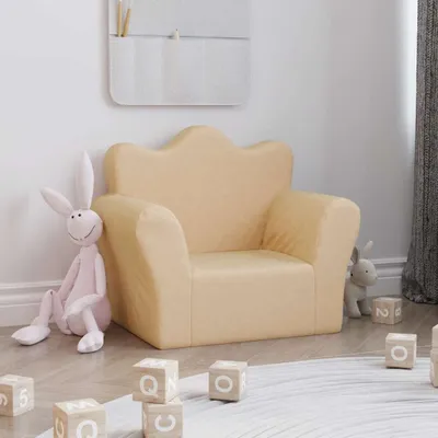 Produktbild von Möbel Kindersofa Creme Weicher Plüsch - Kindersofas 357043