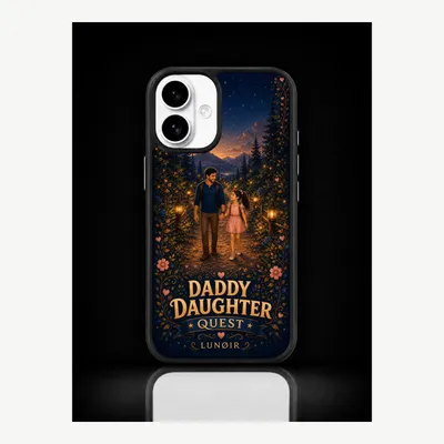 Imagen del producto de Funda para iPhone 16, funda protectora para teléfono móvil con diseño de padre e hijo – LUNØIR ©