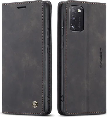 Produktbild von Samsung Galaxy A41 Hülle, LaimTop Retro Kunstledertasche mit Standfunktion Schutzhülle für Samsung Galaxy A41 Schwarz