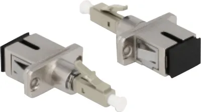 Produktbild von DeLOCK LWL Hybrid Kupplung LC Simplex Stecker zu SC Simplex Buchse beige, LC/SC, Beige, Metall, Kunststoff, 22 mm, 45 mm, 9,3 mm