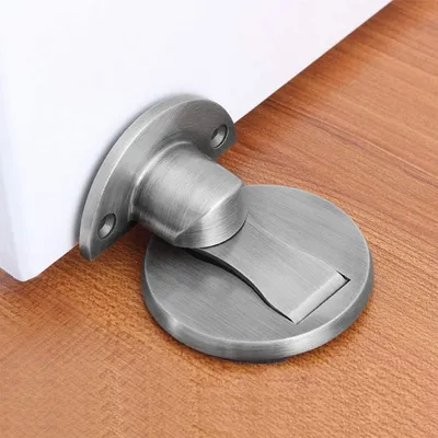 Immagine prodotto di Fermaporta magnetico - nichel spazzolato - montaggio a pavimento invisibile