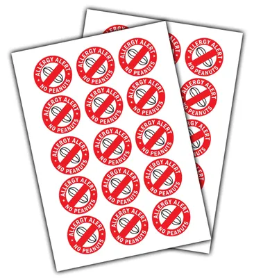 Imagen del producto de Decords, adhesivos de vinilo autoadhesivos decorativos, modelo 038-002 – Diseño de etiqueta para alergias (segunda foto): Sin huevo, cantidad: 24