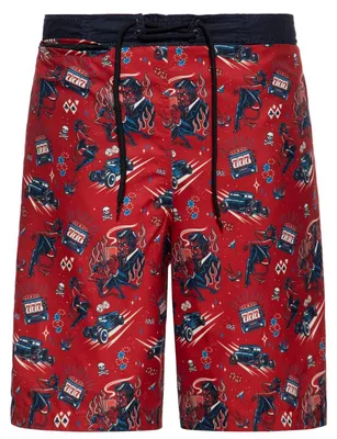 Produktbild von King Kerosin Badehose - Rockabilly Devil Rot XL