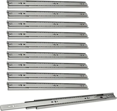 Produktbild von Schubladenschienen Rollenführung Schiene Schubladenauszug Schubladen Kugelführung Selbsteinzug Vollauszug Länge 600mm 5Paar